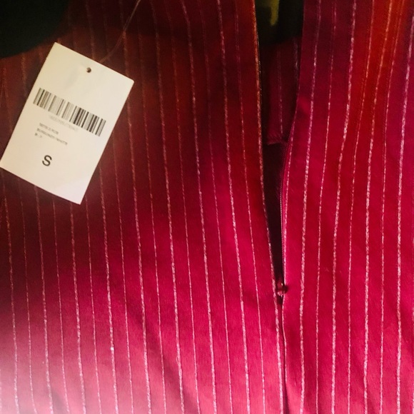 Forever 21 Tank Top Red Casual Striped Spaghetti Tie Strap NWT - Picture 2 of 7